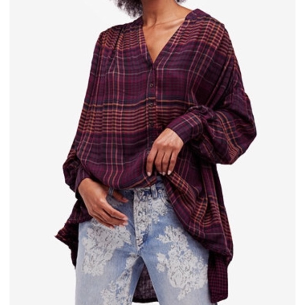 Free People ‘Come On Over’ Flannel Top